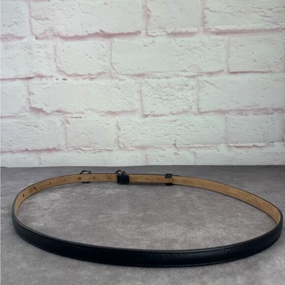 Authentic Gucci Black Gunmetal Horsebit Slim Belt 282349 90/36 - Picture 5 of 9